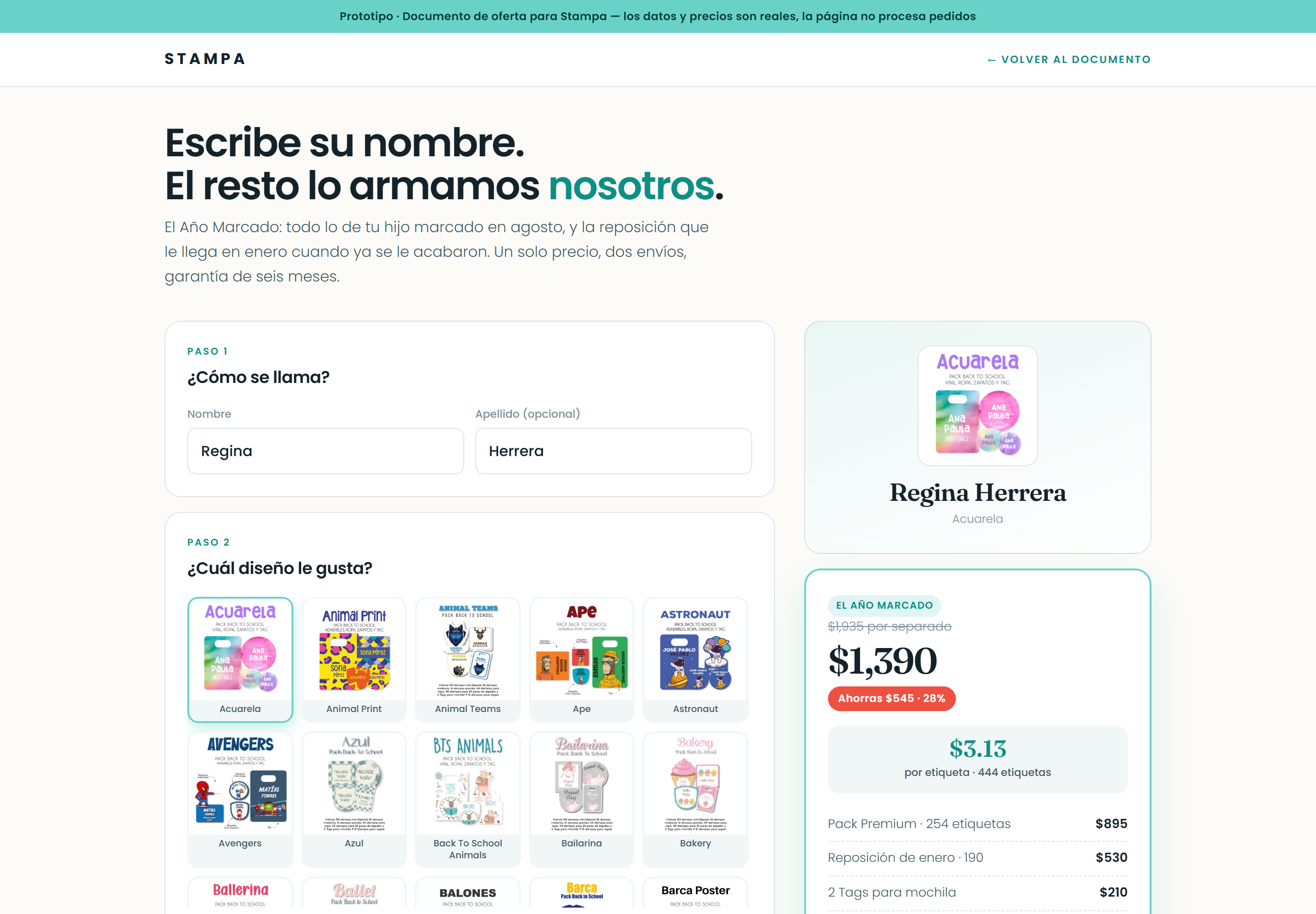 Prototipo del armador de kits